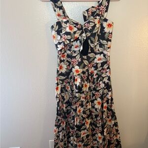 Rebecca Taylor Black Floral Sundress